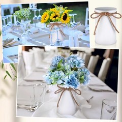 16 Farmhouse Vase Galvanized Metal 4.33 inch Decor Vintage Flower Vase WEDDING