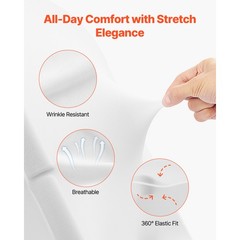 Uimoso30PCS White Stretch Spandex Chair Covers for Weddings, Parties, and Dining