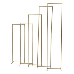 5-Piece Gold Steel Floral Stand Set for Weddings & Parties