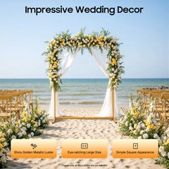 6.6ft Modern Wedding Arch Frame Balloon Flower Plant Backdrop Stand Party Decor