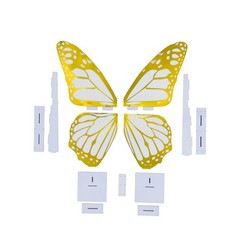 3 ft White Gold Butterfly Foamboard Stand Party Events