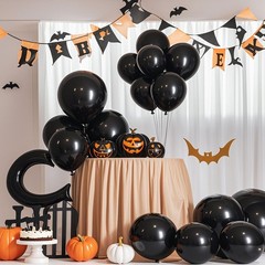 Black Balloons 145 pcs Black balloon Arch Kit Different Sizes of 18 12 10 5 I…
