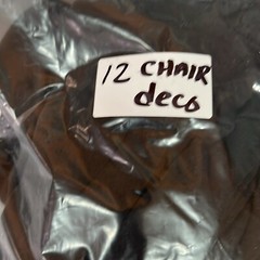 12 Pieces Wedding & Party Chair Decorative Stretch Black Bows Sashes With Buckle