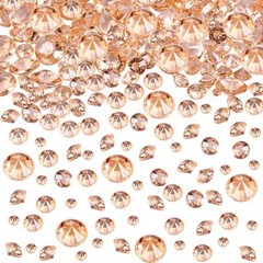 Crystals Diamonds Vase Fillers-4 Size Rhinestones Rose Gold Table Confetti Decor