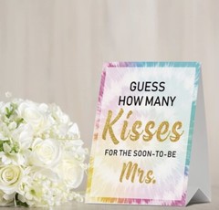 Guess How Many Kisses For The Soon To Be Mrs Wedding Bridal Shower Sign
