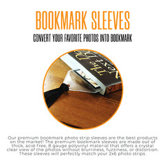 Premium Photo Booth Bookmark Sleeves with Inserts for 2″ x 6″ Strips