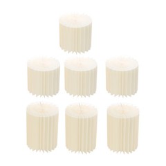 7Pcs Foldable Paper Column Display Stands for Wedding Dessert Flower White