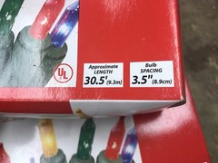 100 Mini Christmas Lights GREEN Wire Lot Of 7