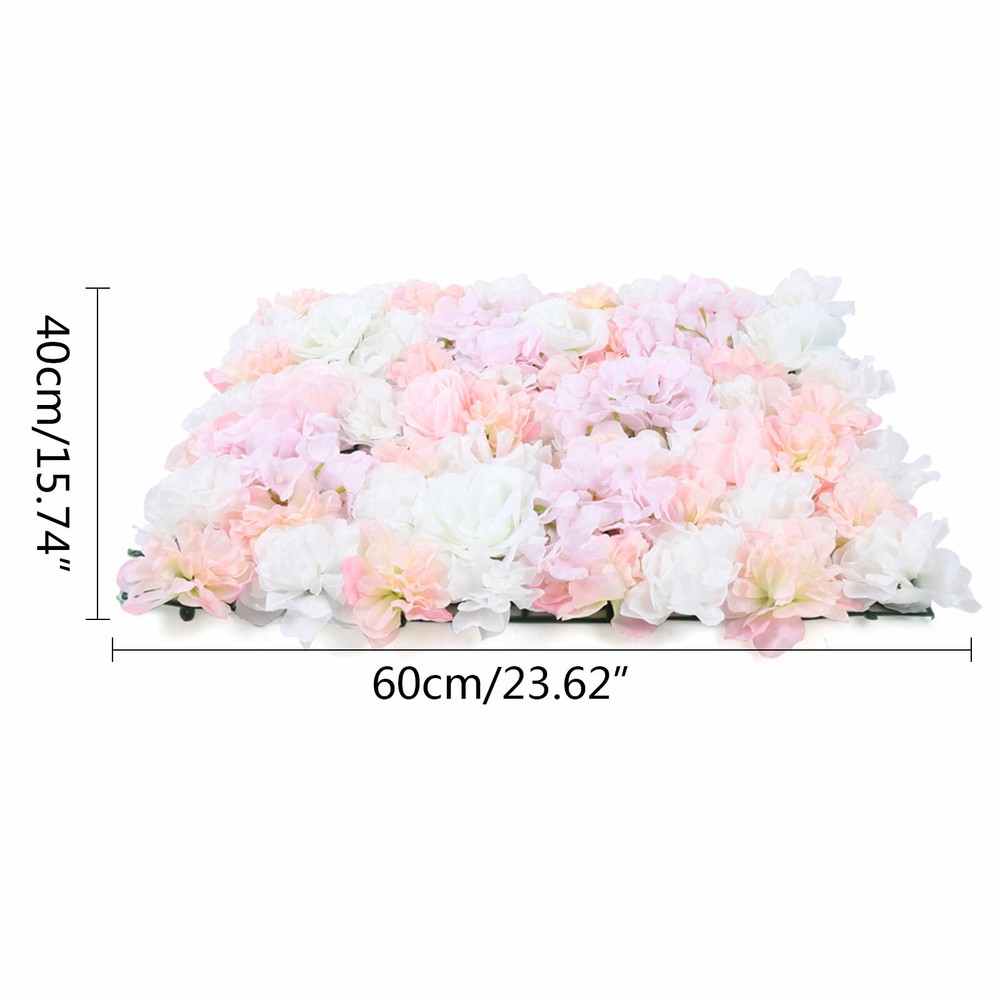8 Pieces Artificial Flower Wall Silk Flower Beautiful Floral Wall 40x60cm Decor