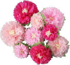 Pink Paper Flower Wedding Centerpiece Birthday Party Backdrop Nursery Room Wall