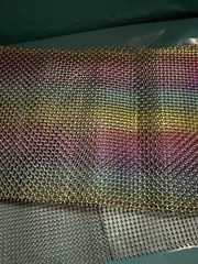 Rainbow Sparkle 6”x 8’ Diamond Mesh Wrap Roll Rhinestone Crystal Ribbon