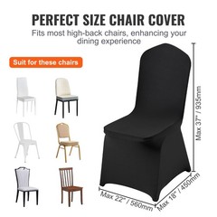 VEVOR 30/4/50PCS Stretch Spandex Folding Chair Covers for Wedding Party Dining