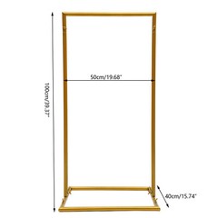 Gold Square Metal Arch Rack Backdrop For Weddings Graduation Party Venue Decor