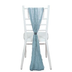 5 DUSTY BLUE Gauze Cheesecloth CHAIR SASHES Party Events Decorations Supplies