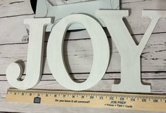 Joy Handmade Wooden Hanging Letters And Christmas Nativity Block Decor
