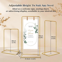 Wedding Welcome Sign Stand, 68″X31″X20″ Welcome to Our Wedding Sign Holder