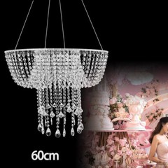 Romantic Wedding Hanging Cake Swing Stand Crystal Chandelier Rack Venue Decor