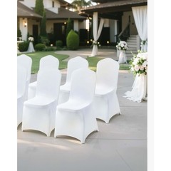 Uimoso 100PCS White Stretch Spandex Chair Covers for Weddings, and Dining