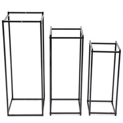 3Pcs Metal Stand Wedding Decoration Road Lead Flower Centerpiece Column Set