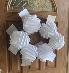 White Wedding Decorations Pull Bows – 8” Wide, 1 Count (Pack of 12),