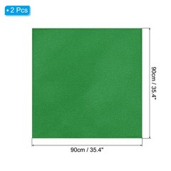 2Pcs 35 Inch Square Satin Head Scarf Silk Feeling Hair Scarf, Green