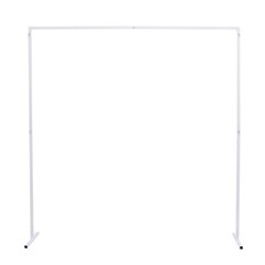 Square Arch Backdrop 2m × 2m White Galvanized Iron Wedding Party Stand