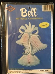 Beistle Vintage 1981 Yellow Honeycomb Wedding Bells Dove Table Decoration NEW
