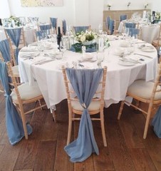 CHAIR COVER WEDDING DÉCOR DRAPING CHIFFON VERTICAL DRAPES VARIOUS COLOURS