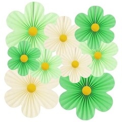 Party Decorations Paper Flowers Decorations for Wall Classroom Paper Fans Green