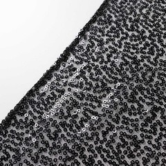 2 BLACK 8ft x 2ft Sequined Backdrop Curtain with Rod Pockets Wedding Decorations