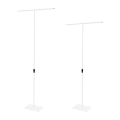 2Pcs Wedding Backdrop Stands Adjustable Height Backdrop Stands 37-97in
