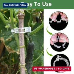 200 Pcs Plastic Trellis Plant Support Clips for Support, Grape and Tomato Vine,