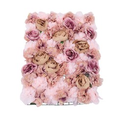 Artificial Silk Rose Flower Wall Panel Wedding Party Backdrop Decoration 23″x15″