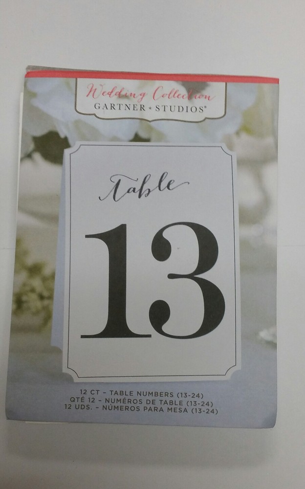 Gartner Studios Wedding Collection 13-24 Reception Table Numbers 12 Count