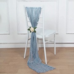 5 DUSTY BLUE Gauze Cheesecloth CHAIR SASHES Party Events Decorations Supplies
