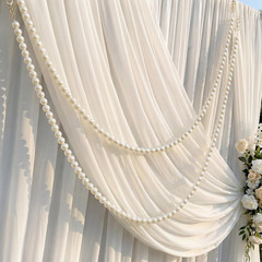 Canlierr 2 Pcs 5.6ft Wedding Giant Pearl Garland Decorations 25mm Large Faux Bea