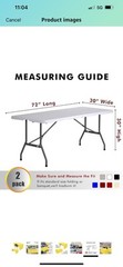 YellowTablecloth 2 Pack Fitted Rectangle 6FT Open Back Washable Trade Show Cover