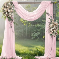 Lilac Wedding Arch Draping Fabric 1 Panel 29″ × 20FT Sheer Drapes Outdoor