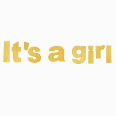 3 feet Gold Glittered It’s A Girl Paper Gender Reveal Hanging GARLAND Events