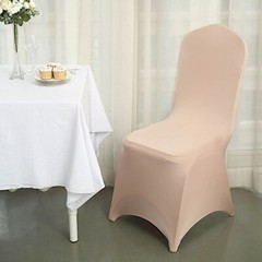 10 Nude Spandex Fitted Banquet Chair Covers Wedding Party Reception Decorations