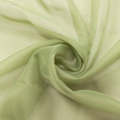 DUSTY GREEN 5ft x 14ft Premium Chiffon SHEER CURTAIN Window Drape Panel Party