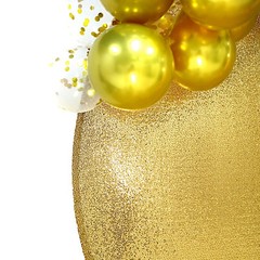 7.5 ft GOLD Metallic Sequin Round Backdrop STAND COVER Party Events Decorations