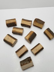 10 Rustic Primitive Wood Log Wedding Place Card Photo Memo Number Recipe Holder