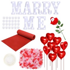 Marry Me Light Up Letters Proposal Decorations Marry Me Sign 24 LED Candles 2…