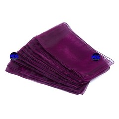 100 Dark Purple Organza Chair Sash Bow Wedding Party Event Decoration, Free Ship