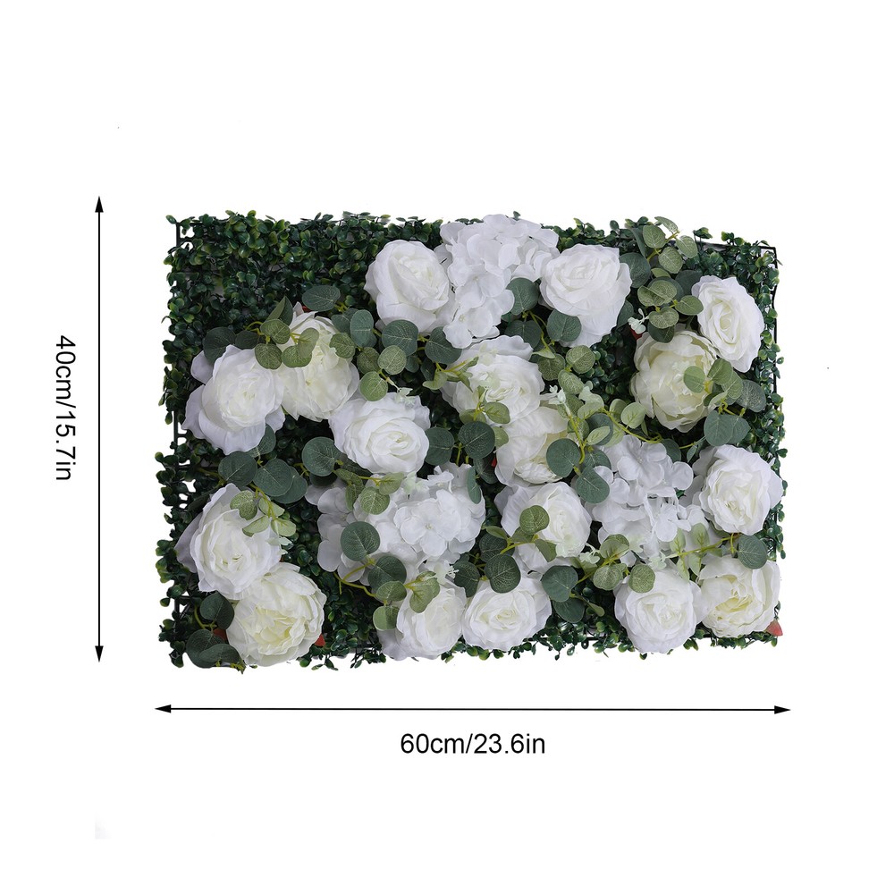 24″ X 16″ Artificial flower panels Floral Backdrop Silk Rose Wall Home Decor NEW