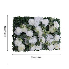 24″ X 16″ Artificial?flower?panels Floral Backdrop Silk Rose Wall Home Decor NEW