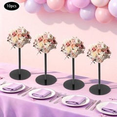 Black 10Pcs Wedding Flower Stands 40cm Flower Stand Wedding Table Centerpieces