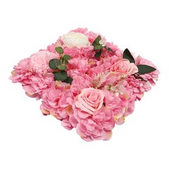 12pcs 3D Artificial Flower Wall Panel Silk Rose Mat for Wedding Backdrop 38*38cm