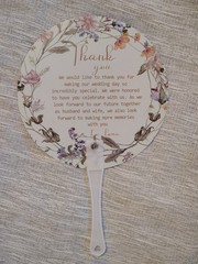 Wedding Decoration x 100 Floral Hand Fans Favors Outdoor Summer Ceremony Set